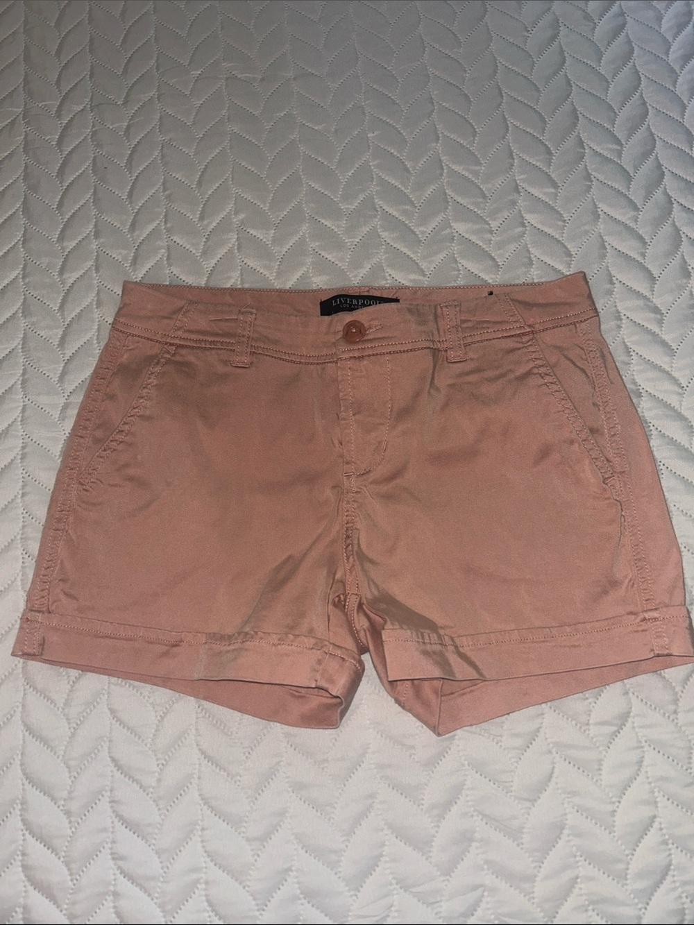 Liverpool Salmon Pink Chino Bermuda Shorts